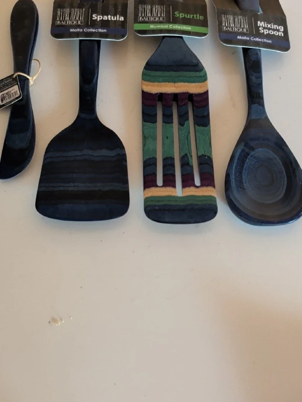 4 NWT. Boutique Malta Collection Kitchen Spatula/Spurtle & Mixing Spoon.